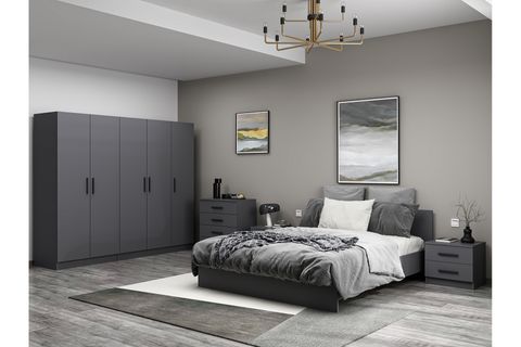 KALE210 YATAK ODASI TAKIMI, ANTRASİT, 5 KAPAKLI, SET 47