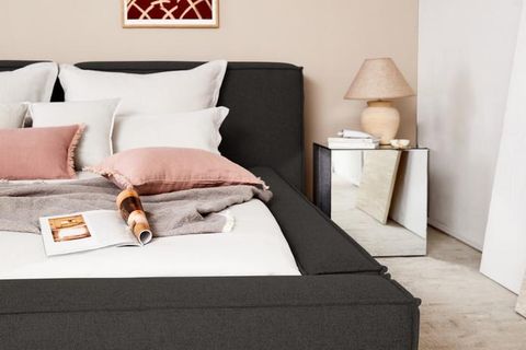 LENA BAZA BAŞLIK SETİ, ANTRASİT, 160X200 CM