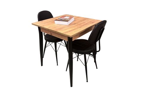 MENDEL MASA VE EYFEL SANDALYE TAKIMI, ATLANTİK ÇAM, 70X70