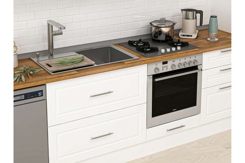 ALVİNKA 395X240 CM KLASİK MEBRAN MUTFAK DOLABI, MB E90S45S60 1 MEBRAN BEYAZ SUNTALAM