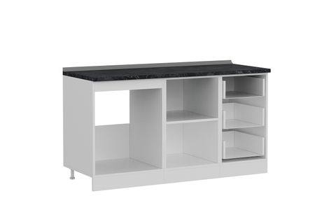 MİNAR 155 CM MUTFAK DOLABI BEYAZ DORE 155-D1-ALT MODÜL