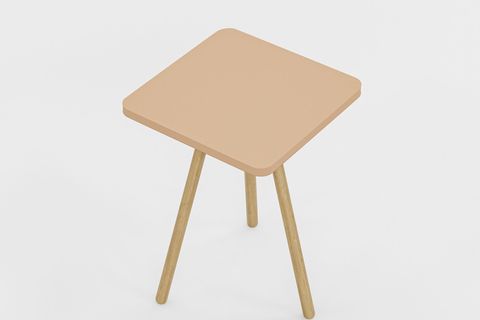 KOZİ KARE AHŞAP AYAKLI YAN SEHPA, CAPPUCCİNO