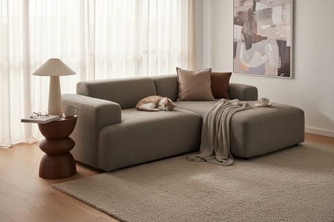 ELSA KETEN MİNİ KÖŞE KOLTUK, SAĞ KÖŞE, KAHVERENGİ