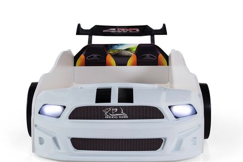 MUSTANG ARABALI YATAK SPORT IŞIKLI YATAK, BEYAZ