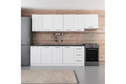 MİNAR POLO 285 CM MUTFAK DOLABI BEYAZ 285-B7