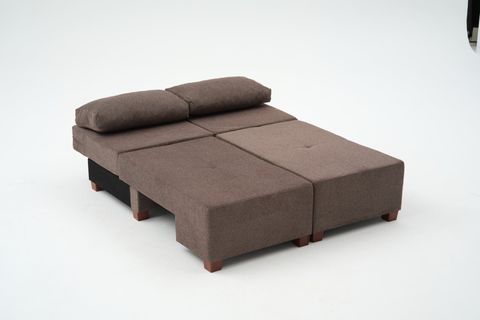 PERENNA YATAKLI ÜÇLÜ KOLTUK ŞÖNİL, KAHVE