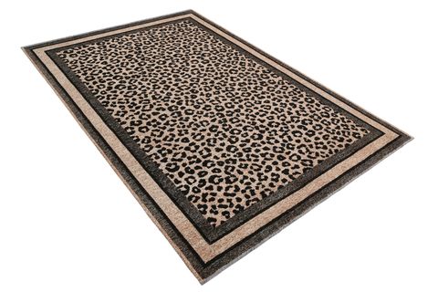 MORETTİ NORDİ LEOPAR DESENLİ MAKİNE DOKUMA HALI, SİYAH, 200X290