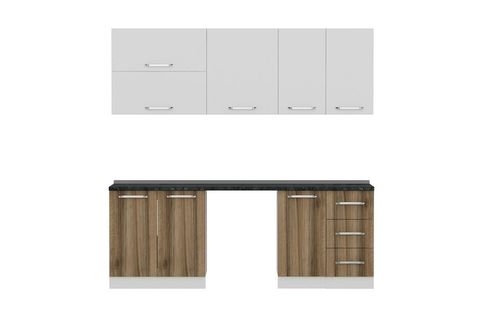 MİNAR 220 CM MUTFAK DOLABI BEYAZ DORE 220 D10