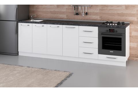 MİNAR 265 CM MUTFAK DOLABI BEYAZ 265-B3-ALT MODÜL