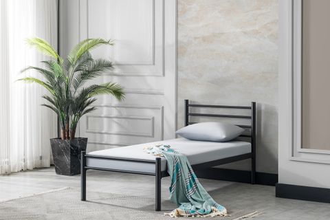 EVGER METAL KARYOLA, K10, SİYAH, 90X200
