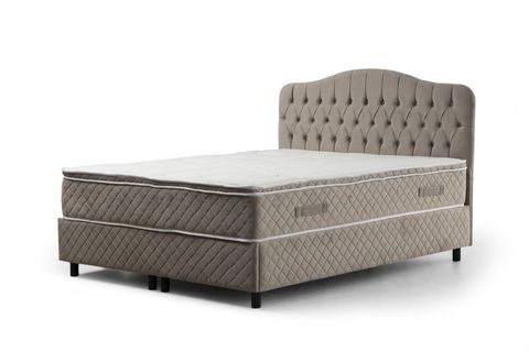 VASSİ MİRAY ÇİFT KİŞİLİK BAZA+BAŞLIK+YATAK, BEJ, 160X200