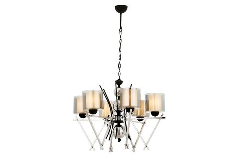 AVONNI AV 60289 6K KROM KAPLAMA MODERN AVİZE E27 METAL CAM 66 CM