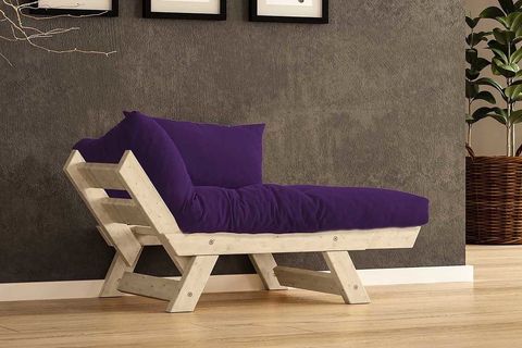 WOODESK ADALAR MASİF AHŞAP BERJER, NATURAL-MOR RENK