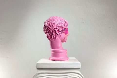HERMES PINK SAVIOUR POP ART DEKORATİF ROMA YUNAN HEYKELLERİ