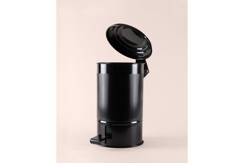 THE MİA STRİPE MUTFAK VE BANYO ÇÖP KOVASI, SİYAH, 5 LT
