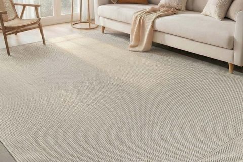 PERA HALI MİNİMALİST KREM BEYAZ SİSAL TARZI HALI FM02W 160X210 CM