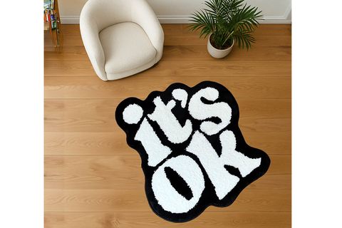 IT İS OK TEMALI DOKUMA TABAN HALI, 300 YNG, 80X80 CM