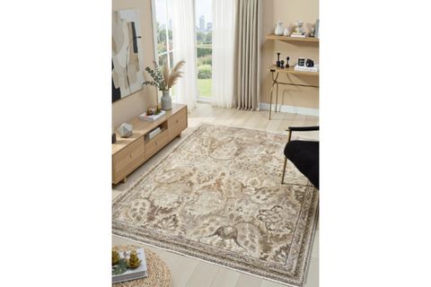 MONDELAL KLASİK VİNTAGE ÇİÇEK DESENLİ HALI 800, BEJ, 160X230