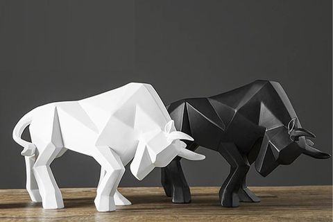 KÜBİK BOĞA BİBLO, BEYAZ, BÜYÜK BOY