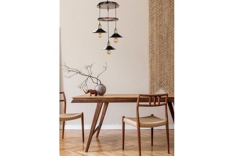 LUMEXX DAVİD ÜÇLÜ CEVİZ TEPSİLİ METAL BAŞLIKLI SARKIT
