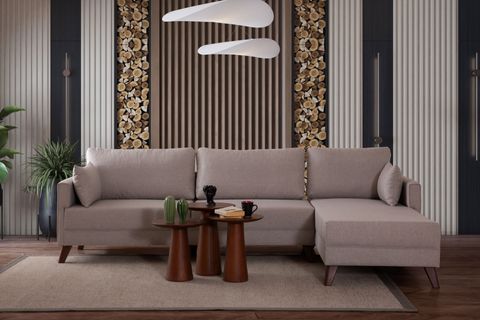 GLORİA KÖŞE KOLTUK, KREM, SAĞ KÖŞE