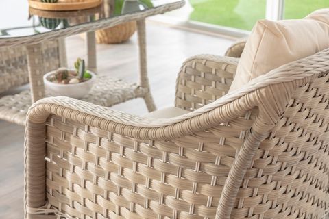 BAHÇEMO FLORA İKİLİ BAHÇE BALKON TAKIMI, KREM