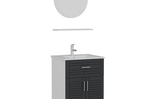 VERA BANYO DOLABI 65CM AY2K1Ç+1YA1R+ETJ BEYAZ ANTRASİT