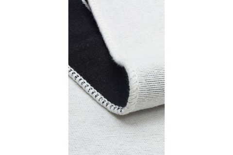 EKO HALI ARYA AR 25 WHİTE BLACK BEYAZ SİYAH HAV TOZ VERMEZ ÇİFT TARAFLI DOKUMA RENKLİ MODERN DESENLİ YIKANABİLİR KİLİM 80X300
