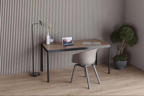 ÇAĞIN OFİS LESS TEKLİ ETAJERSİZ MASA, CEVİZ, 200 CM