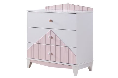 FETHİYE ŞİFONYER, PEMBE, 3 ÇEKMECELİ