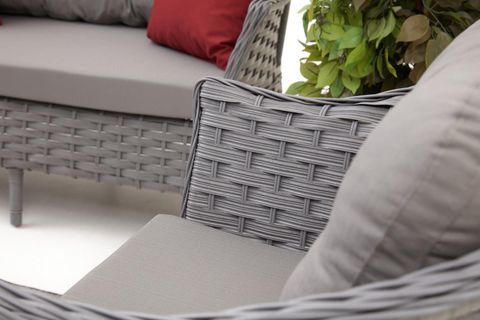 KARDELEN RATTAN İKİLİ OTURMA GRUBU, GRİ