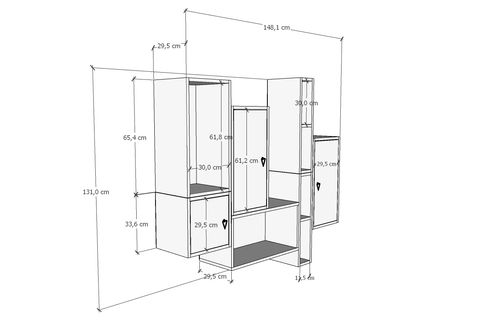 AYDIN KİTAPLIKLI RAF, PNR-DVR-1002