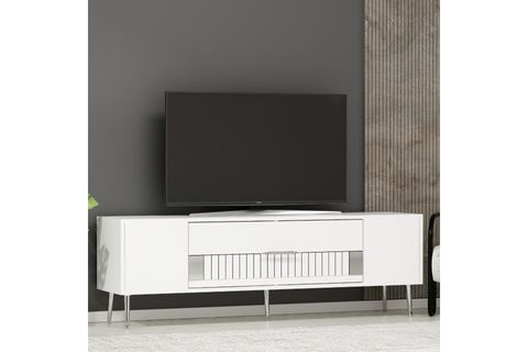 DEKOLP TV SEHPASI, 4CT, BEYAZ GÜMÜŞ