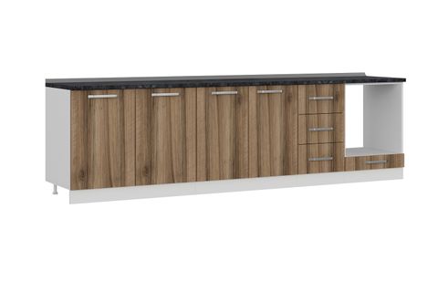 MİNAR 295 CM MUTFAK DOLABI BEYAZ DORE 295-D3-ALT MODÜL