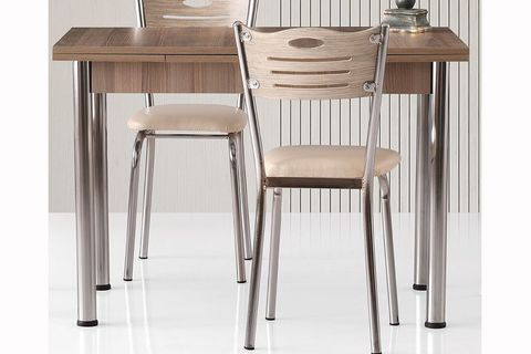 FLORENCE METAL AYAK DÖRT KİŞİLİK MUTFAK MASASI TAKIMI CORDOBA 110 CM