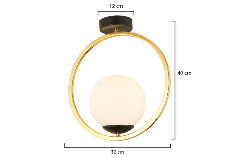 APLİQA LİFOS TEKLİ PLAFONYER AVİZE, GOLD