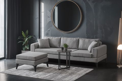 LİNO MODÜLER KÖŞE KOLTUK, AÇIK GRİ