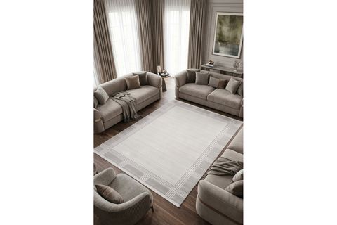 KOZA NAZENDE KREM GRİ SALON HALISI A3398D, 80X150