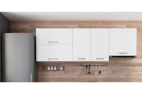 MİNAR 220 CM MUTFAK DOLABI BEYAZ 220-B8-ÜST MODÜL