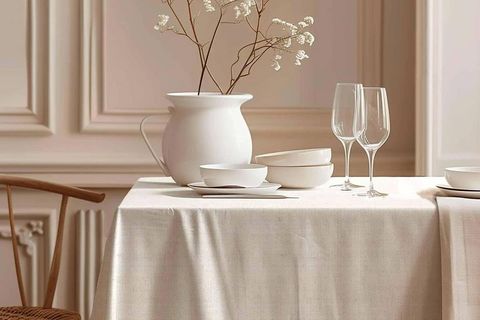 KIŞ MASALI PAMUK MASA ÖRTÜSÜ, 100X100 CM