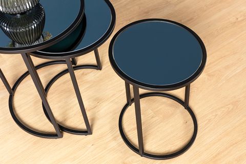 WORD ZİGON SEHPA, SİYAH CAM