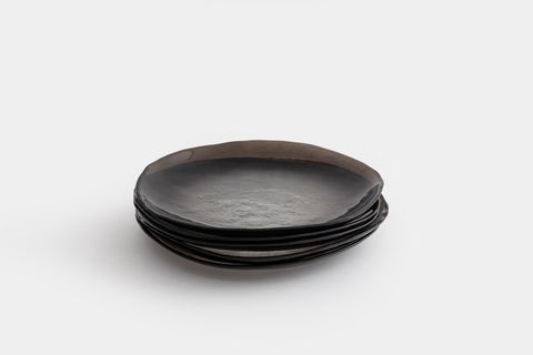 KİTCHEN ESSENTİALS ALTHEA CAM PASTA TABAĞI 21 CM, FÜME, ALTILI SET
