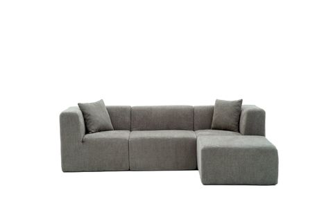 RAKS SERİSİ MODULER FULL SÜNGER KÖŞE KOLTUK, SAĞ VE SOL, GRİ