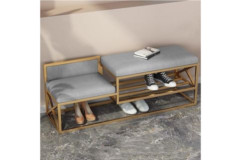 LULU GOLD METAL GRİ BENÇ AYAKKABILIK