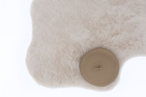 TAVŞAN POST KESİM MODERN MAKİNE HALISI, KREM, 80X150