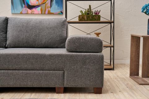 PERENNA YATAKLI ÜÇLÜ KOLTUK, KETEN, GRİ