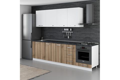 MİNAR EZGİ 280 CM MUTFAK DOLABI BEYAZ DORE 280-D3