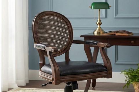 ORLANDO SUNİ DERİ OFİS SANDALYESİ, CEVİZ