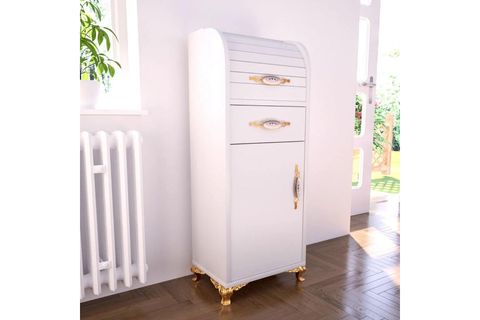 SEPRA MUTFAK EKMEKLİK KİLER DOLABI, BEYAZ GOLD, 4 ÇEKMECELİ