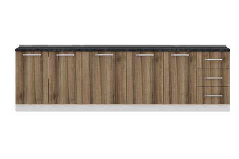 MİNAR 290 CM MUTFAK DOLABI BEYAZ DORE 290-D1-ALT MODÜL